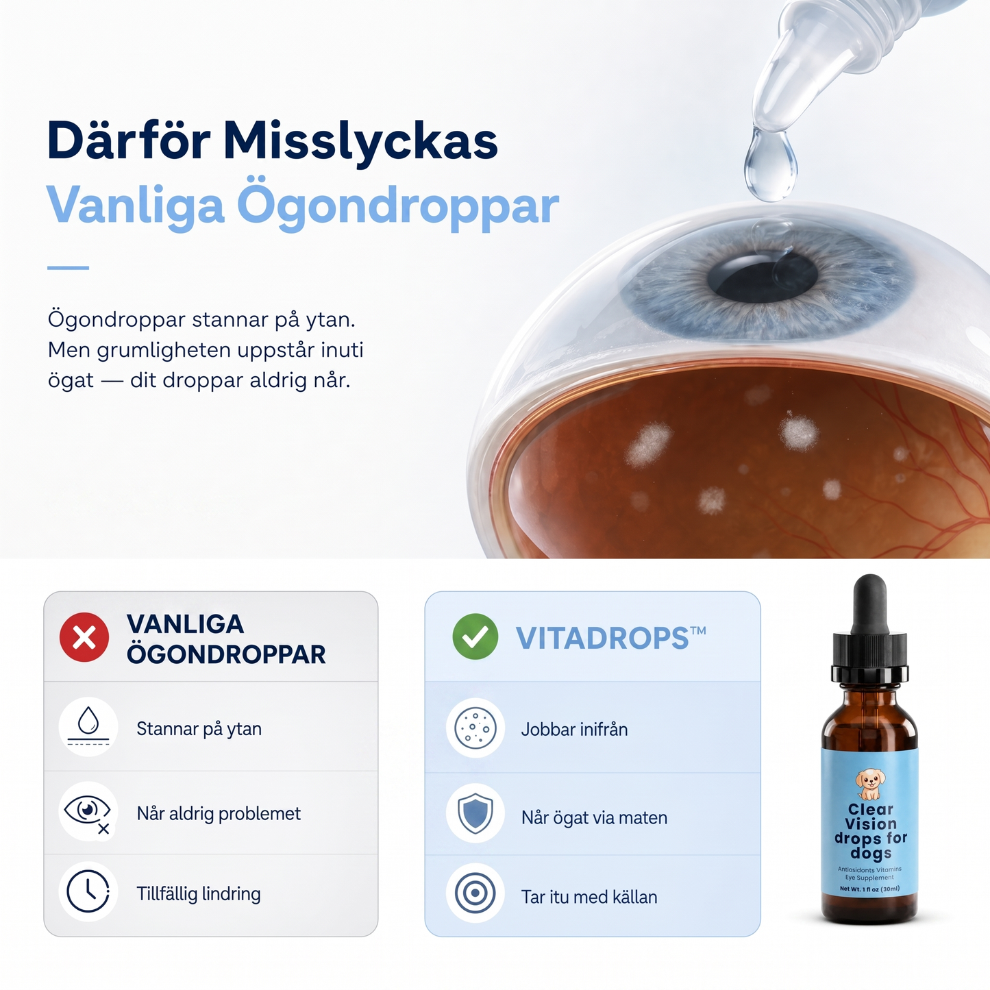 Stötta Din Hunds Syn Inifrån — Innan Problemen Förvärras, VitaDrops™