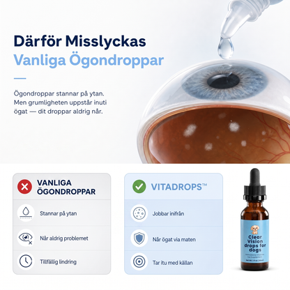 Stötta Din Hunds Syn Inifrån — Innan Problemen Förvärras, VitaDrops™